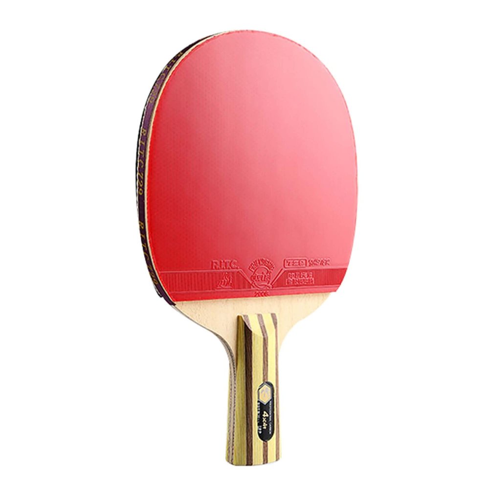 LINGOSHUN Professional Ping Pong Paddle with Bat Case,5-ply Wood and 2-ply Carbon Table Tennis Bat with ITTF Approved Rubber / 4 Stars/Short Handle