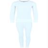 Rene Rofe Girl's Waffle Thermal Long Underwear 2-Piece Set, Xlarge (14/16), White view 4