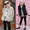 Toddler Baby Girls Kids Winter Warm Clothes Faux Fur Waistcoat Thick Coat Outwear Vest Tops 0-6 T Gray view 4