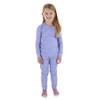 Rene Rofe Girl's Waffle Thermal Long Underwear 2-Piece Set, XLarge (14/16), Lavender view 2