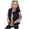 Toddler Baby Girls Kids Winter Warm Clothes Faux Fur Waistcoat Thick Coat Outwear Vest Tops 0-6 T Black view 1