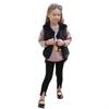 Toddler Baby Girls Kids Winter Warm Clothes Faux Fur Waistcoat Thick Coat Outwear Vest Tops 0-6 T Black view 2