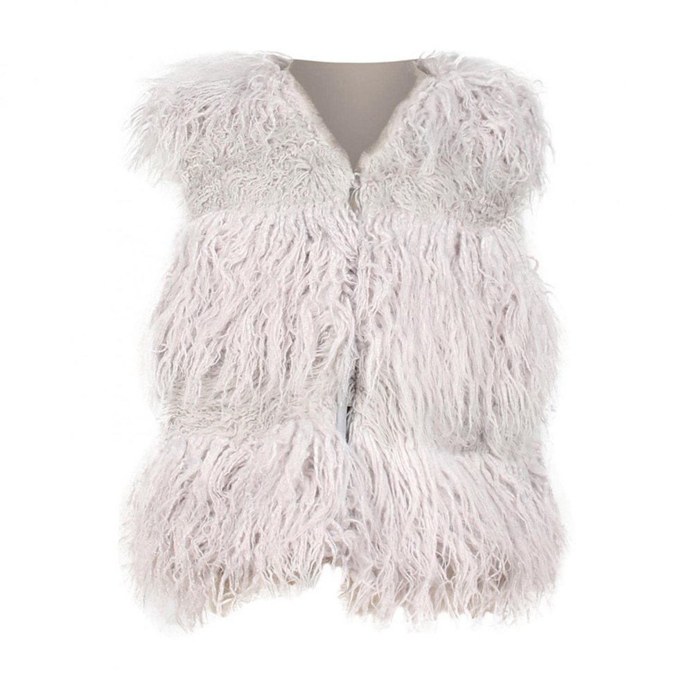 Moonker Girls Faux Fur Waistcoat for 0-6 Years Old,Baby Girls Children Kids Winter Warm Clothes Thick Vest Coat Outwear Gray