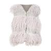 Moonker Girls Faux Fur Waistcoat for 0-6 Years Old,Baby Girls Children Kids Winter Warm Clothes Thick Vest Coat Outwear Gray view 1