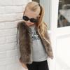 Moonker Girls Faux Fur Waistcoat for 0-6 Years Old,Baby Girls Children Kids Winter Warm Clothes Thick Vest Coat Outwear view 3