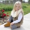 Moonker Girls Faux Fur Waistcoat for 0-5 Years Old,Baby Girls Children Kids Winter Warm Clothes Thick Vest Coat Outwear Khaki view 2