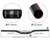 Carbon Fiber MTB Handlebars 31.8, Mountain Bike Handlebars, Carbon Fiber 720mm mountain bike bars 3K Matt MTB Bars, Black Red Riser Handlebars lightweight riser bars bmx handlebars view 3
