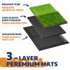 JAYA 25" x 17" Golf Hitting Mat with Ball Tray, Heavy Rubber Base, Fairway & Rough Turf Golf Training Mat, Golf Tees and Rubber Tee Holder Included, Portable Golf Practice Mat for Indoor and Outdoor view 4