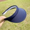 2 Pack Clip On Visors Hats Women Men Wide Brim Sun Visor-Hat UV Protection Adjustable Outdoor Sports Golf Tennis Travel Beach Sunhat Cap Headwear Cotton Navy Blue view 3