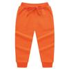 EISHOW Toddler Baby 2 Pack Cotton Active Jogger Pants, Kids Boys Girls Casual Athletic Sweatpants Pants with Drawstring Pocket (2 Pack-Orange&Color Blue,1-2 Years,1 Year,2 Years) view 2