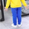 EISHOW Toddler Baby 2 Pack Cotton Active Jogger Pants, Kids Boys Girls Casual Athletic Sweatpants Pants with Drawstring Pocket (2 Pack-Orange&Color Blue,1-2 Years,1 Year,2 Years) view 3