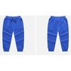 EISHOW Toddler Baby 2 Pack Cotton Active Jogger Pants, Kids Boys Girls Casual Athletic Sweatpants Pants with Drawstring Pocket (2 Pack-Orange&Color Blue,1-2 Years,1 Year,2 Years) view 4