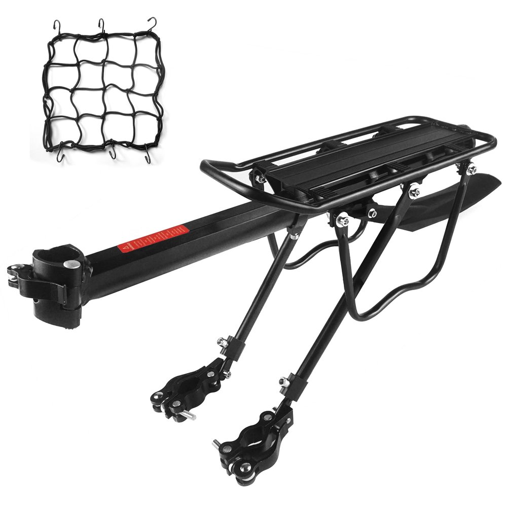 Dirza Bike Cargo Rack Bike Rear Rack with Fender Full Quick Release Adjustable Bicycle Carrier Bike Luggage Rack 115 lbs Capacity