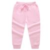 EISHOW Toddler Baby 2 Pack Cotton Active Jogger Pants, Kids Boys Girls Casual Athletic Sweatpants Pants with Drawstring Pocket (2 Pack-Light Blue&Pink,6-7 Years,6 Years,7 Years) view 3