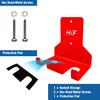 HIFLAME Double Barbell Storage Wall Mounted Storage Rack, Wall Barbell Rack, Olympic Wall Mount Barbell Holder,Vertical Hanging Barbell Rack.Suitable for Gym.Home Fitness. (Red) view 3