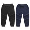 EISHOW Toddler Baby 2 Pack Cotton Active Jogger Pants, Kids Boys Girls Casual Athletic Sweatpants Pants with Drawstring Pocket (2 Pack-Navy&Black,1-2 Years,1 Year,2 Years) view 1