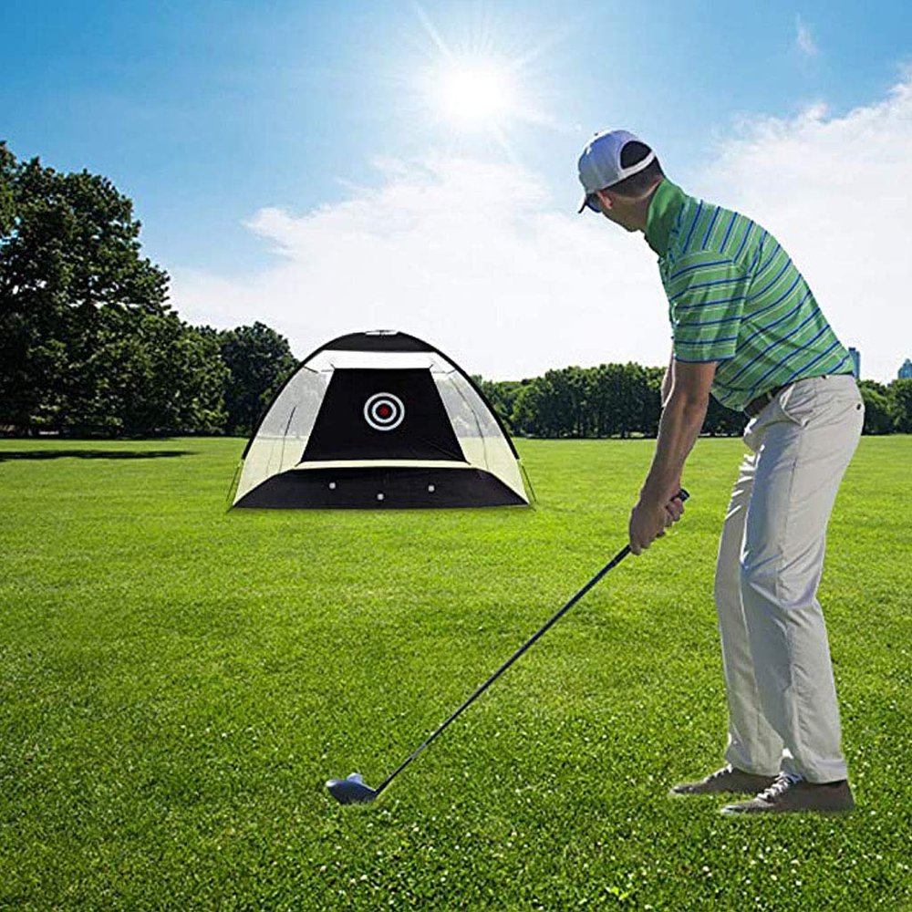 URINGO Golf Net Golf Hitting Nets, Golf Practice Net Training Aids W/Target Carry Bag for Home Use Backyard Driving Range Swing Chipping Golfing