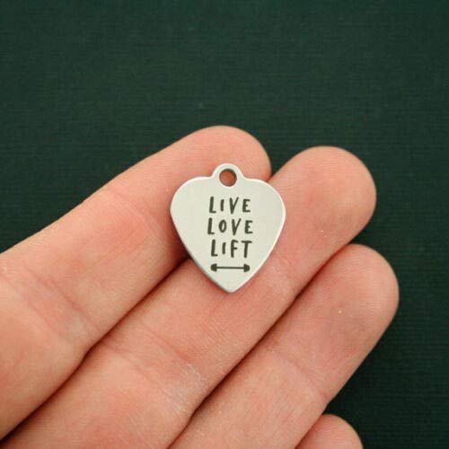 1 Charms Fitness Stainless Steel Charm - Live Love Lift