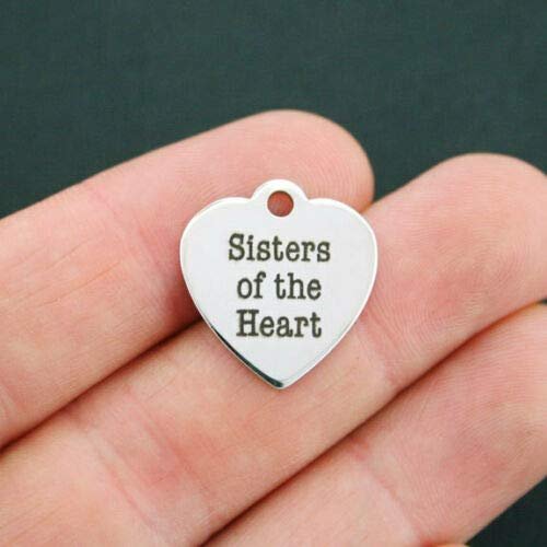 1 Charms Friendship Sisters Stainless Steel Charm - Sisters of The Heart