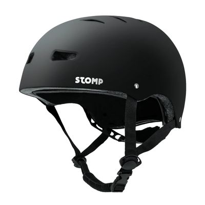 STOMP Skateboard Helmet - Removable Liners Ventilation Multi-Sport Scooter Inline Skating for Youth & Adults (Matte Black, Small)