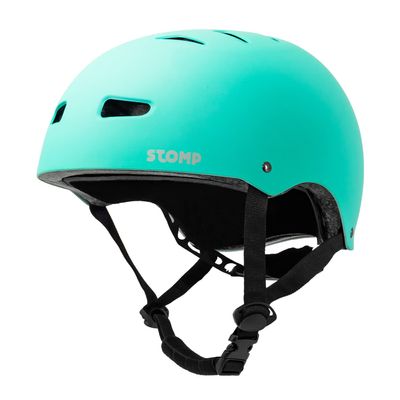 STOMP Skateboard Helmet - Removable Liners Ventilation Multi-Sport Scooter Inline Skating for Youth & Adults (Matte Mint Green, Small)