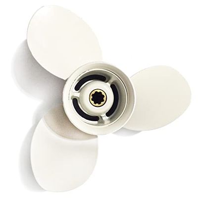 OVERSEE 63V-45943-10-EL-00 (63V-45943-01-EL) Aluminum Propeller Size 9 1/4x11-J for Yamaha Outboard Motor Motor 9.9HP 15HP