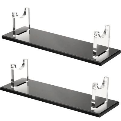 Yalikop Acrylic Sword Stand - 2 Piece Desktop Sword Holder - Decorative Fixed Display Rack for Table Decoration (Black)
