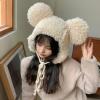 Fleece Animal Hood Hats Winter Trapper Bear Full Earflap Cosplay Costume Warm Skiing Cotton Cold Weather Outdoor Cap Beige view 2