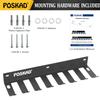 Poskad Gym Storage Rack,8 Hook Heavy-Duty Steel Gym Organizer Wall Mount Hanger for Home and Pro, Gym Accessory Storage Resistance Bands,Jump Ropes,Lifting Belt,Barbells. (16''-8 Hooks) view 4