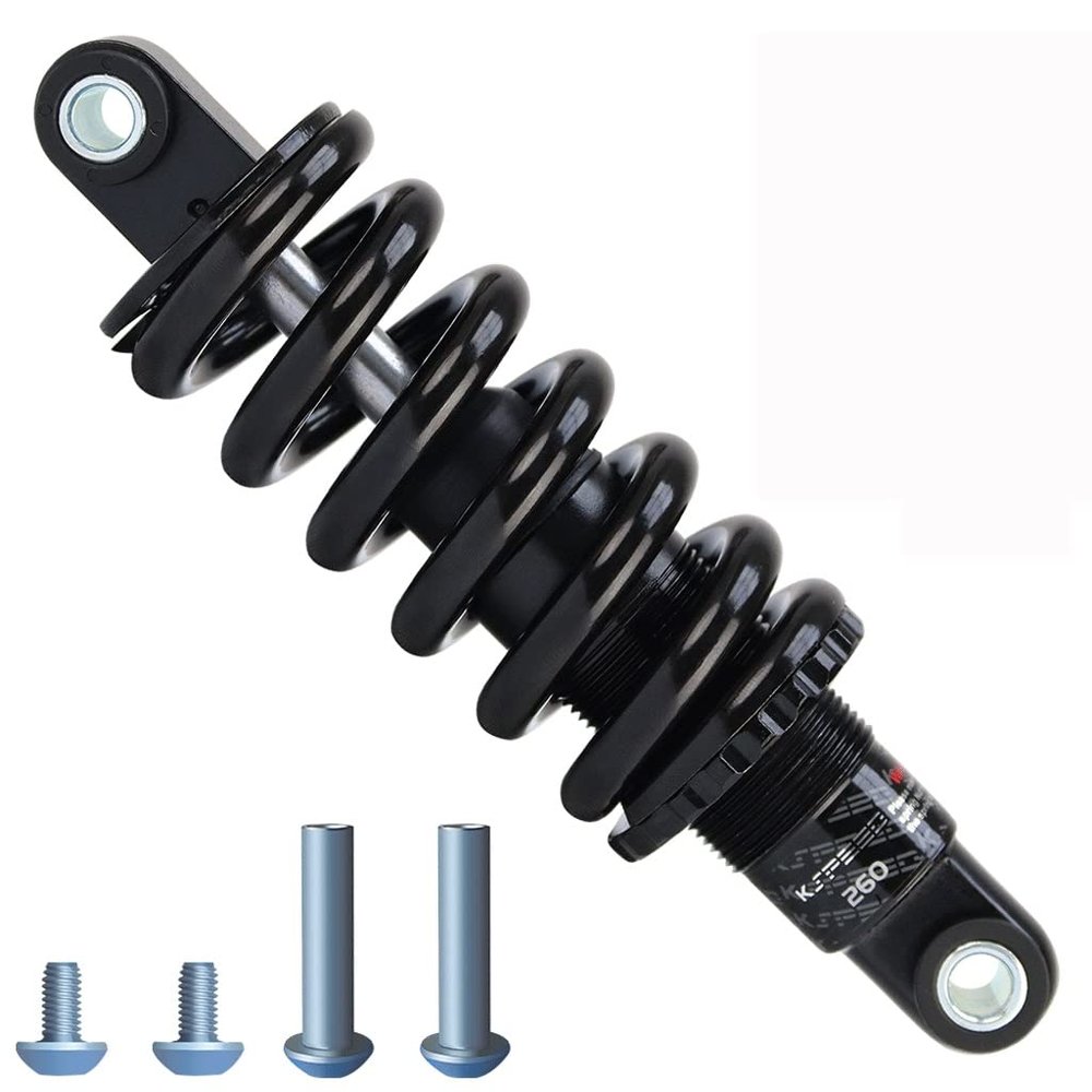 Jejy 125/150/165/190 Mm Mountain Bike Rear Shock Absorber Spring Bicycle 1000 Lbs Damper Suspension with Bushing and Screw (Color : 165mm, Size : 1000LBS)