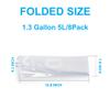 Soddeph Collapsible Water Container Bag, BPA Free Food Grade Clear Plastic Storage Jug for Sport Camping Riding Mountaineer,Freezable, Food Grade (8-pack-1.3 Gal) view 3