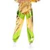 OBEEII Women's Glossy Metallic Hip-Hop Sweatpant Holographic Iridescence Jogger Pants Tapered Pant with Pockets Gold Large view 4