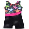 Gymnastics Leotards for Toddler Girls Biketard 3t 4t Sparkle Colroful Stars Pattern Sleeveless Biketards Hotpink Black (Stars, 3-4T) view 1