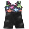 Gymnastics Leotards for Toddler Girls Biketard 3t 4t Sparkle Colroful Stars Pattern Sleeveless Biketards Hotpink Black (Stars, 3-4T) view 2