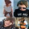 2Pcs Parent-Child Hats Baby Winter Warm Knit Hat for Kids Beanie Children Hats for Girls Boys Cap Newborn Hat (Black) view 4
