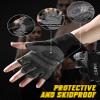 COFIT Breathable Workout Gloves, Antislip Weight Lifting Gym Gloves for Men Women with Wrist Wrap Support, Superior Grip & Palm Protection for Weightlifting, Fitness, Exercise, Training - Black XL view 3