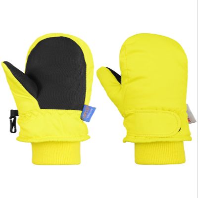 Century Star Toddler Mittens Snow Gloves for Kids Waterproof Toddler Gloves Winter Baby Boys Girls Ski Mittens Yellow 1-2 Years
