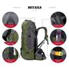 Bseash 60L Waterproof Hiking Camping Backpack with Rain Cover, Large Outdoor Sport Travel Daypack Rucksack for Climbing view 3