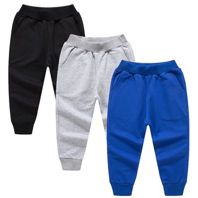 EISHOW 3 Pack Unisex Kids Sweatpants,Toddler Baby Cotton Active Jogger Pants, Kids Boys Girls Elastic Waist Athletic Pants (3 Pack-a,7-8 Years,7 Years,8 Years)