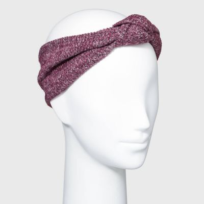 Butter Soft Heather Knit Knotted Front Headband Turban - Assorted Colors (Green)