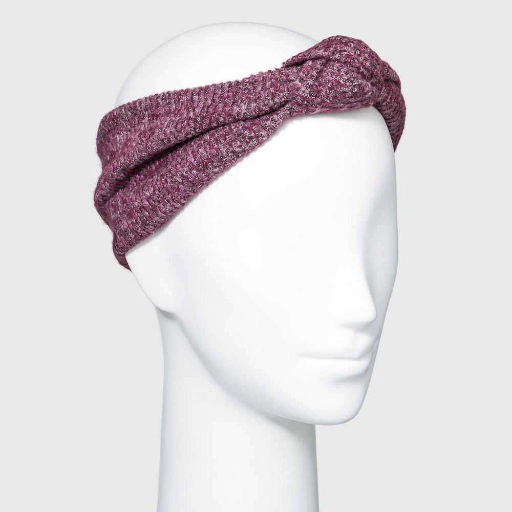 Butter Soft Heather Knit Knotted Front Headband Turban - Assorted Colors (Green)