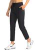 Soothfeel Women's Pants with 4 Pockets 7/8 Stretch High Waisted Sweatpants Travel Athletic Work Golf Pants for Women(Black, X-Small)