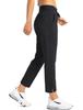 Soothfeel Women's Pants with 4 Pockets 7/8 Stretch High Waisted Sweatpants Travel Athletic Work Golf Pants for Women(Black, X-Small) view 2