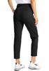 Soothfeel Women's Pants with 4 Pockets 7/8 Stretch High Waisted Sweatpants Travel Athletic Work Golf Pants for Women(Black, X-Small) view 4