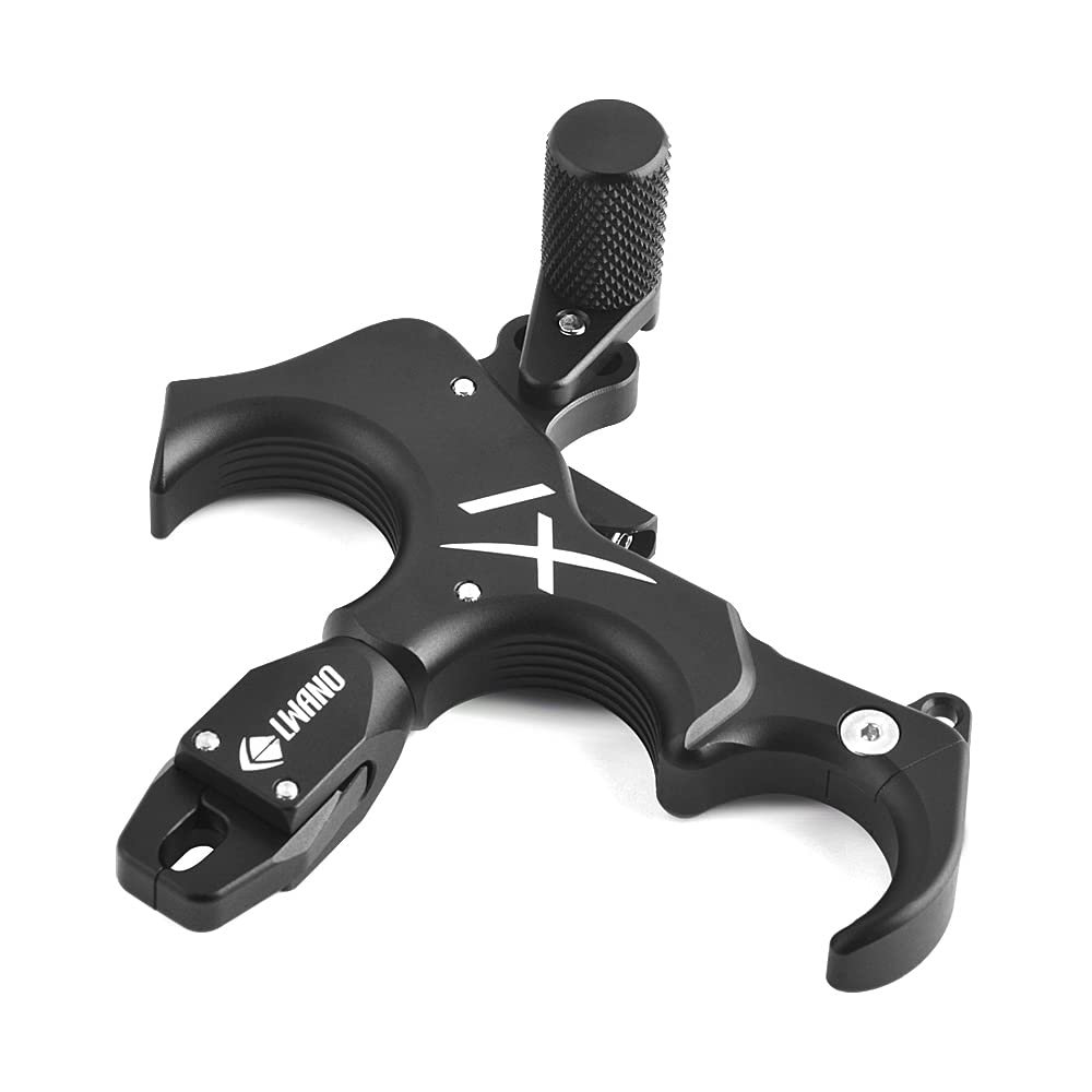 SHARROW Archery Bow Release Aids 360 Rotatable Jaw 3&4 Finger Grip Adjustable Archery Thumb Release for Compound Bow (Only Bow Release)