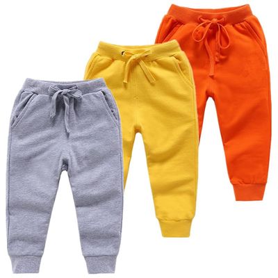 EISHOW 3 Pack Unisex Kids Sweatpants,Toddler Baby Cotton Active Jogger Pants, Kids Boys Girls Elastic Waist Athletic Pants (3 Pack-e,1-2 Years,1 Year,2 Years)