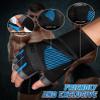 COFIT Breathable Workout Gloves, Antislip Weight Lifting Gym Gloves for Men Women with Wrist Wrap Support, Superior Grip & Palm Protection for Weightlifting, Fitness, Exercise, Training - Blue M view 2