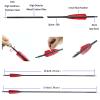 30/31Inch Archery Carbon Arrow Shafts Spine 500 with 4Inch Real Turkey Feather Hunting Target Practice Carbon Arrow for Compound Bow and Traditional Recurve Long Bow Pack of 12 (31 Inch) view 2