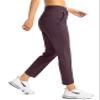 Soothfeel Women's Pants with 4 Pockets 7/8 Stretch High Waisted Sweatpants Travel Athletic Work Golf Pants for Women(Wine, Small) view 2