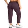 Soothfeel Women's Pants with 4 Pockets 7/8 Stretch High Waisted Sweatpants Travel Athletic Work Golf Pants for Women(Wine, Small) view 4